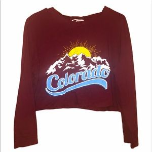 Burgundy Colorado Crop Top